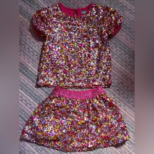 365Kids by Garanimals Sequin Top & Skirt Set – Top 7 / Skirt 6